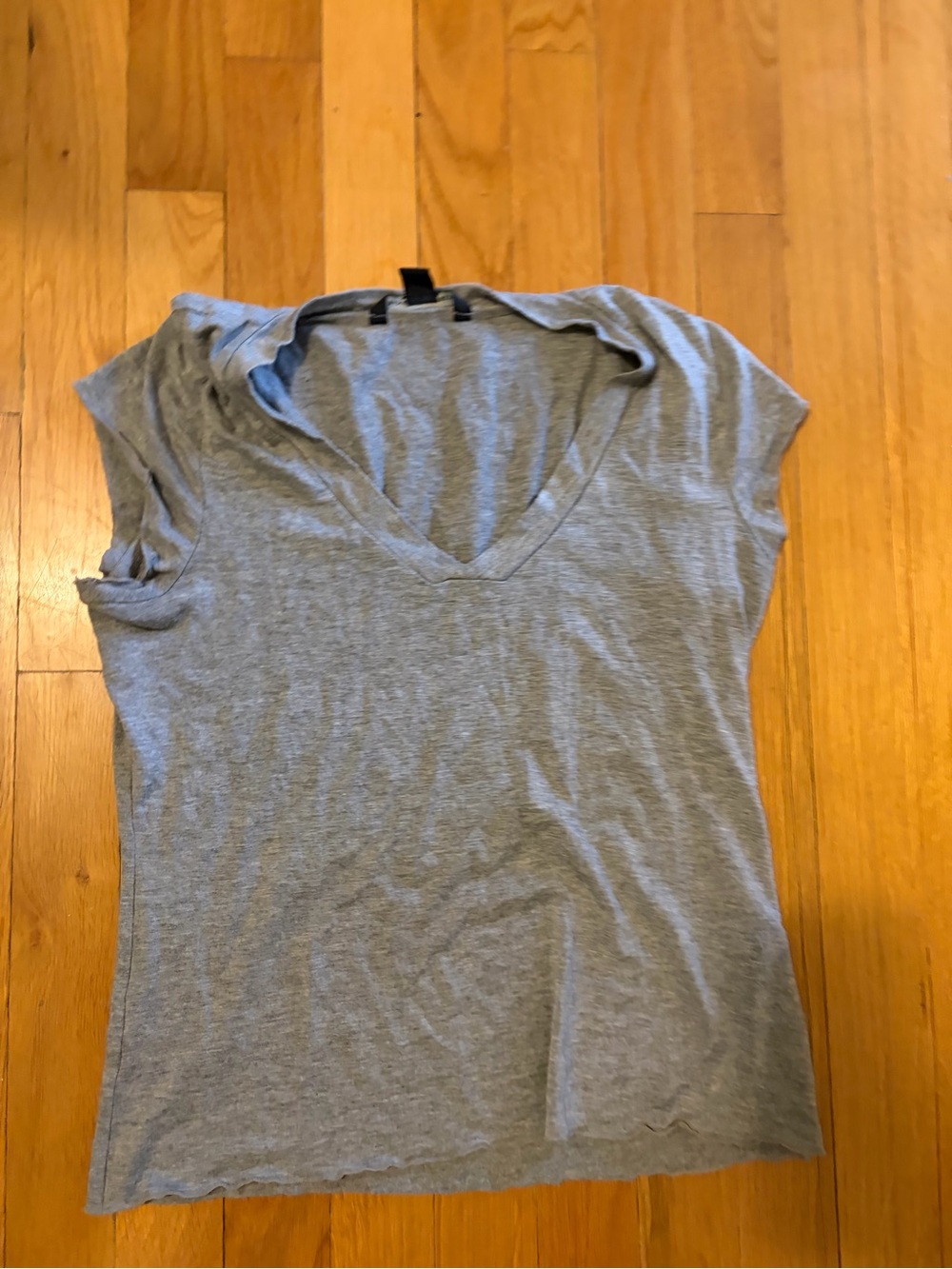 Banana Republic Heather Gray V-Neck Top
